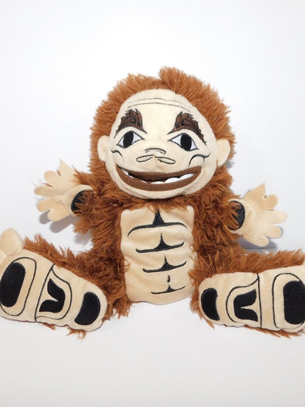 Native Northwest Big Foot the Sasquatch  Kids Storytelling Puppet 14" Plush